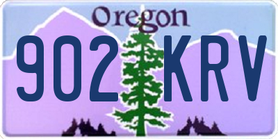 OR license plate 902KRV