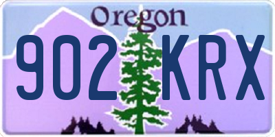 OR license plate 902KRX