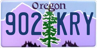 OR license plate 902KRY
