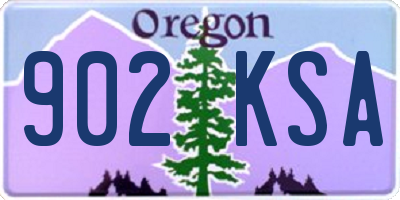 OR license plate 902KSA