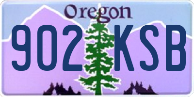 OR license plate 902KSB