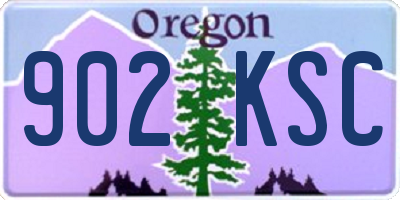 OR license plate 902KSC