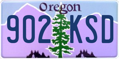 OR license plate 902KSD