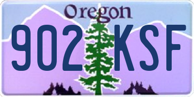 OR license plate 902KSF