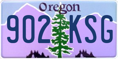 OR license plate 902KSG