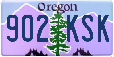 OR license plate 902KSK