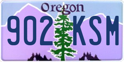 OR license plate 902KSM