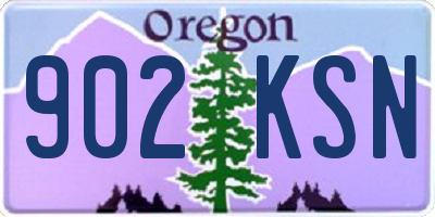 OR license plate 902KSN