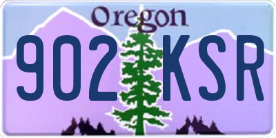 OR license plate 902KSR