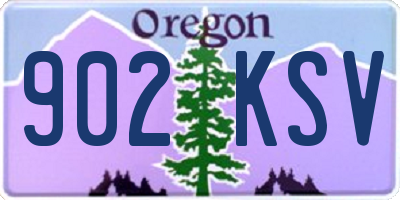 OR license plate 902KSV