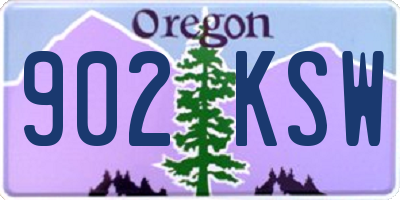OR license plate 902KSW