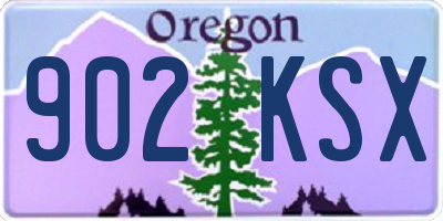 OR license plate 902KSX