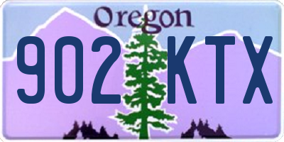 OR license plate 902KTX