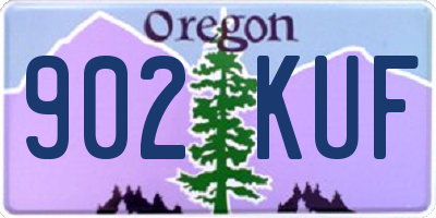 OR license plate 902KUF