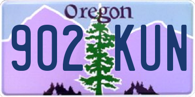 OR license plate 902KUN
