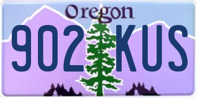 OR license plate 902KUS