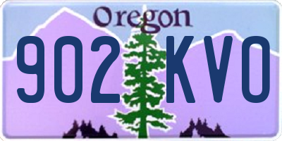 OR license plate 902KVO