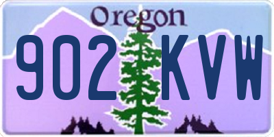 OR license plate 902KVW
