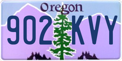 OR license plate 902KVY