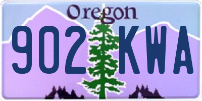 OR license plate 902KWA
