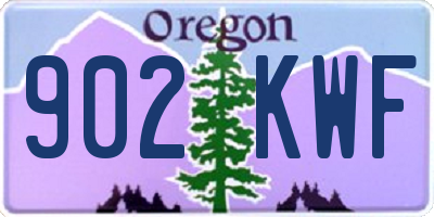 OR license plate 902KWF