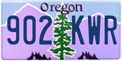 OR license plate 902KWR