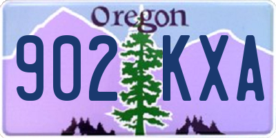OR license plate 902KXA