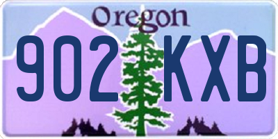 OR license plate 902KXB