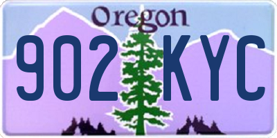 OR license plate 902KYC