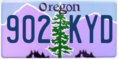 OR license plate 902KYD