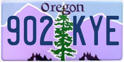 OR license plate 902KYE