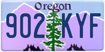 OR license plate 902KYF