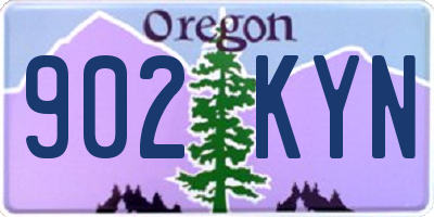 OR license plate 902KYN