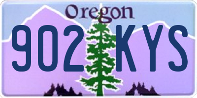 OR license plate 902KYS
