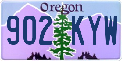OR license plate 902KYW