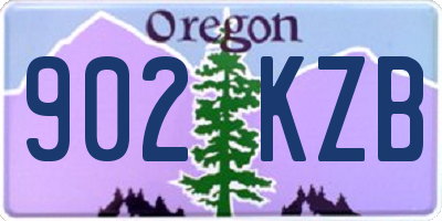 OR license plate 902KZB