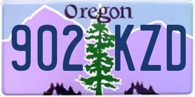 OR license plate 902KZD