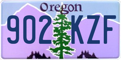 OR license plate 902KZF