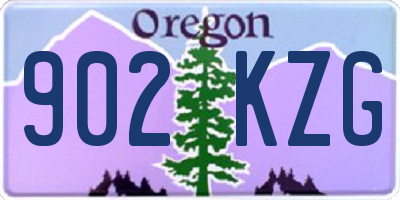 OR license plate 902KZG