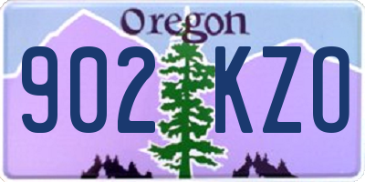OR license plate 902KZO