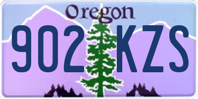 OR license plate 902KZS