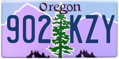 OR license plate 902KZY