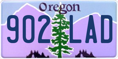 OR license plate 902LAD