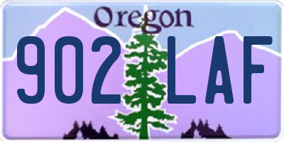OR license plate 902LAF