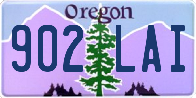 OR license plate 902LAI