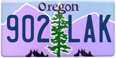 OR license plate 902LAK