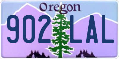 OR license plate 902LAL