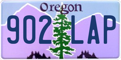 OR license plate 902LAP