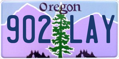 OR license plate 902LAY