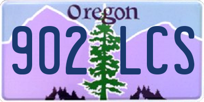 OR license plate 902LCS